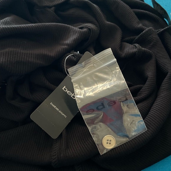 NWT Bebe Strappy Crystal Tank Top w/Button Detail L - Picture 6 of 7